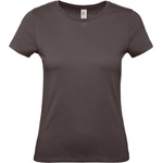 B&C Collection B&c e150 / Дамска тениска с обло деколте - кафява с мече l (01002t15003)
