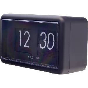 NeXtime Стенен или настолен часовник Small Flip черен (5228ZW) Будилник