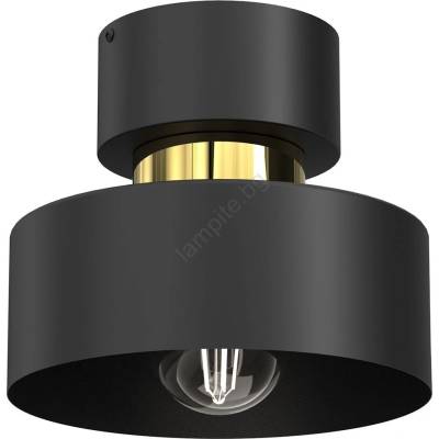 Плафон MARTI 1xE27/15W/230V черен/златист (LU9990)