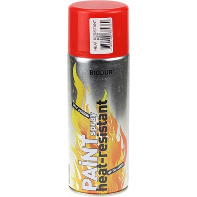 Biodur Farba na vysoké teploty v spreji 400 ml červená