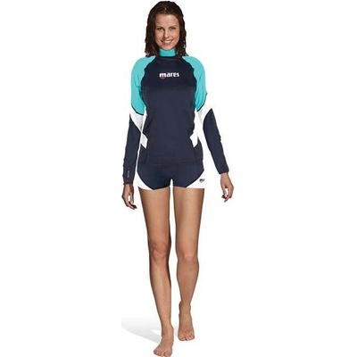 MARES RASH GUARD LOOSE FIT Dlhý Rukáv Dámske Tyrkysová