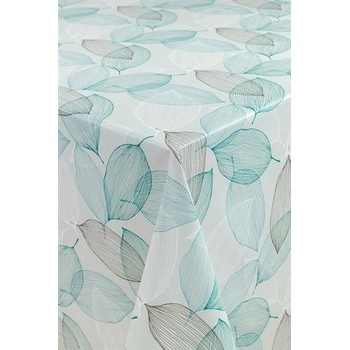Obrus PVC metráž 673484, 20 m x 140 cm, listy zelené a hnedé, IMPOL TRADE