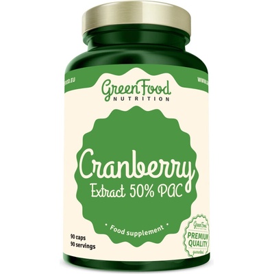 GreenFood Nutrition Brusnicový extrakt 50% PAC 90 kapsúl