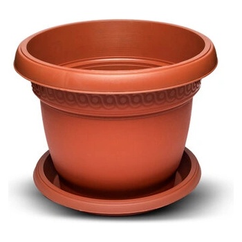 Burdem Саксия лукс с чинийка 800мл Цвят керамика 1бр (i-85535-1)