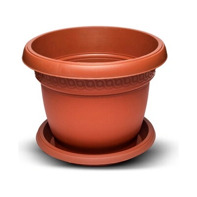 Burdem Саксия лукс с чинийка 800мл Цвят керамика 1бр (i-85535-1)