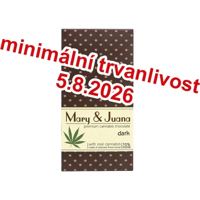 Euphoria Mary & Juana hořká čokoláda s konopným semínkem 70% 80 g
