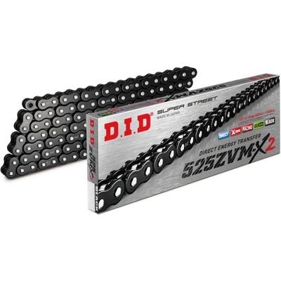 ZVM-X série X-Kroužkový řetěz D.I.D Chain 525ZVM-X2 124 L Black/Black