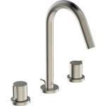 Ideal Standard Joy - Смесител за умивалник, монтаж с 3 отвора, със сифон, Silver Storm BC783GN (BC783GN)