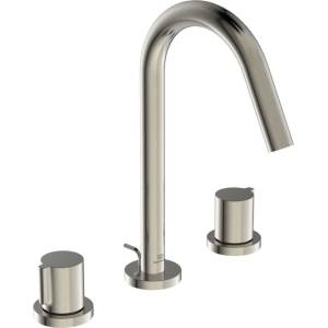 Ideal Standard Joy - Смесител за умивалник, монтаж с 3 отвора, със сифон, Silver Storm BC783GN (BC783GN)