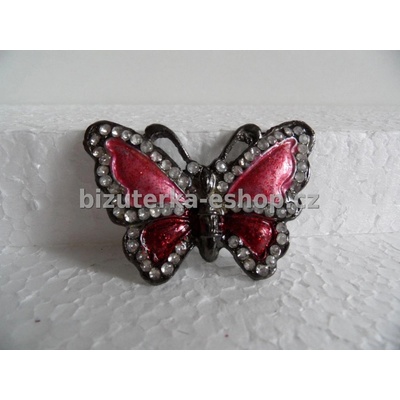 Bizuterka-eshop.cz brož s kamínky motýl BZ-04209