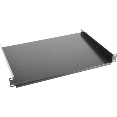 Lanberg Тава Lanberg AK-1008-B, 19", 1U, за комуникационен шкаф, 483x315x44.45мм, 20кг товароносимост, черна (AK-1008-B)