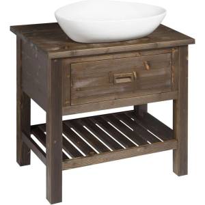 SAPHO Brand - Шкаф за мивка 73x80x50 см, 1 чекмедже, байцван смърч BA083S (BA083S)