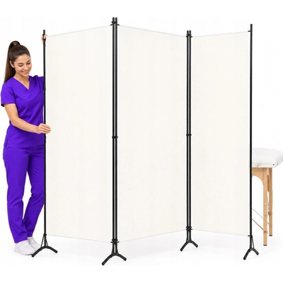 VidaXL 3panelová Paraván bílá 260 x 180 cm