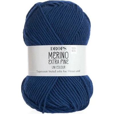 Příze DROPS Merino Extra Fine uni color 20 - modrá (šarže 524706)
