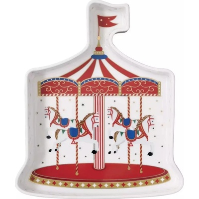 Easy Life Porcelánový servírovací talíř Christmas Wonderland 23.5 x 20 cm