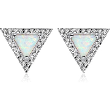 Silenti Jewelry Сребърни обеци "Аспект" - Тъмносин