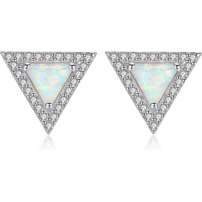 Silenti Jewelry Сребърни обеци "Аспект" - Тъмносин