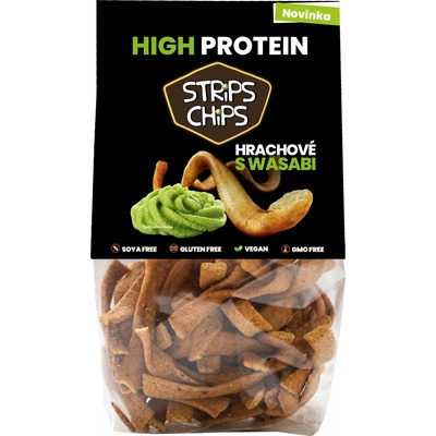 Strips Chips Krekry luštěninové s hrachem Wasabi 80 g