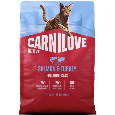 CARNILOVE ACTIVE Cat Dry Made with Salmon & Turkey for Adult All Breeds 2 kg