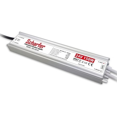 Ledshopik LED zdroj Scharfer SCH-150-24V 24V 150W 6,25A IP67 7 let záruka