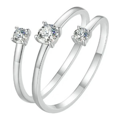 ForSilver Prsten Luxury s Moissanitem 69723