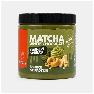 GRIZLY Kešu krém Matcha & White Chocolate 250 g