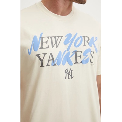 47 brand Памучна тениска 47 brand MLB New York Yankees в бежово с принт BB017TEPUFF636101Y0 (BB017TEPUFF636101Y0)