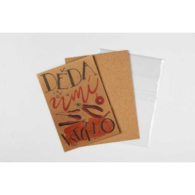 Přáníčko BeBechy - recyklovaný papír - Děda