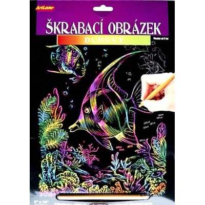 ARTLOVER Škrabací obrázek duhový Rybky