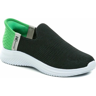 Wojtylko 5A25387C chlapčenské Slip-in poltopánky čierno zelené