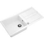 Teka Nova 60 L-TG БЯЛА Гранитна мивка, авт. клапан, обръщаема, за шкаф 60 см (М.1030,БЯ) Мивка за вграждане