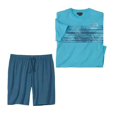 Atlas For Men krátké pyžamo Tropical Summer modrá