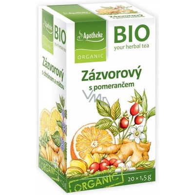 APOTHEKE zázvor a pomaranč čaj 20 x 1,5 g