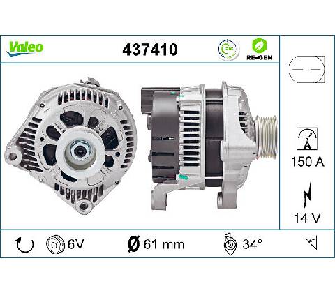 Alternátor VALEO 437410