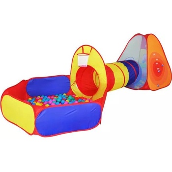 Iplay Комплект детски палатки с басейн и тунел - 100 бр. топки (8188B100)