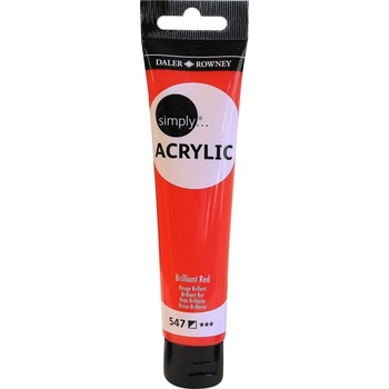 Daler-Rowney Simply АКРИЛНА боя Brilliant Red 75 ml 1 бр (126975547)