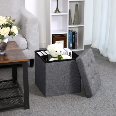 Taburet/ úložný box Songmics LSF27Z šedý