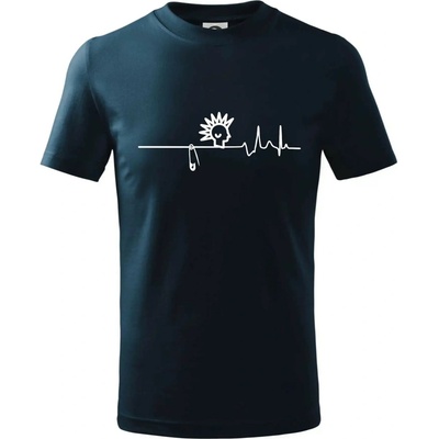Ekg punk tričko detské tmavomodrá