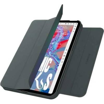 SwitchEasy Origami Magnetically Detachable Folio Case- полиуретанов калъф с отделящ се кейс и отделение за Apple Pencil 2 за iPad mini 6 (2021) (тъмнозелен)