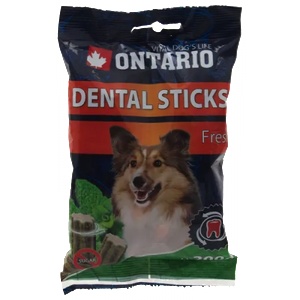 ONTARIO Лакомство за пораснали кучета - дентални пръчки ontario, 200 гр, Чехия 214-4011