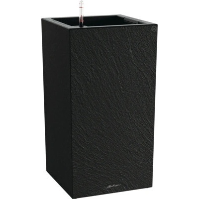 Lechuza Samozavlažovací květináč Canto Slatestone 30 x 30 x 56,8 cm grafitově černý