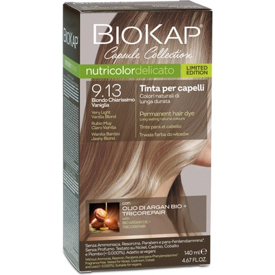 Biokap nutricolor delicato Barva na vlasy 9.13 Velmi světlá blond písková 140 ml