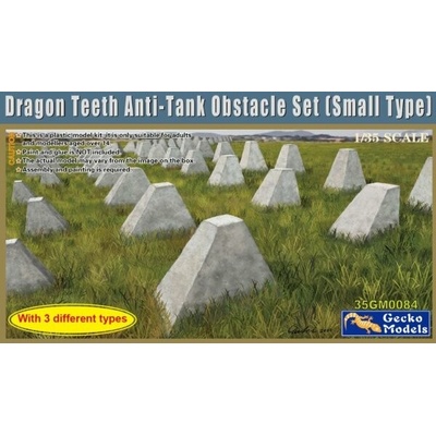Dragon Gecko Models Teeth Anti-Tank Obstacle Set Small Type Gecko 1:35