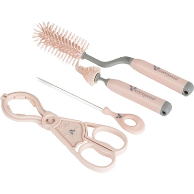 Cangaroo Комплект четки и щипки за бебешки шишета Cangaroo - Розов (110211)