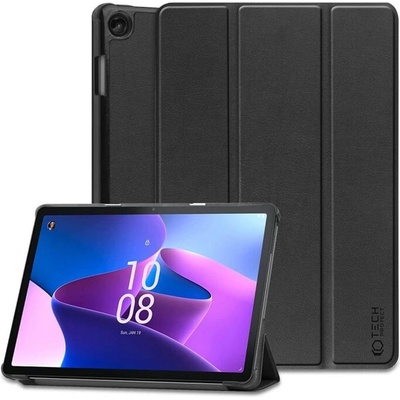 Tech-Protect Калъф за Lenovo Tab M10 3rd 10.1, Tech-Protect Tri-Fold Leather Case, Черен (9490713934029)