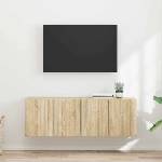 vidaXL TV стенен шкаф 2 бр. Сонома дъб Инженерна дървесина (892334)