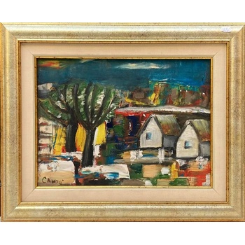 Image 1 of Картина с наивистичен пейзаж