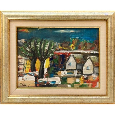 Картина с наивистичен пейзаж