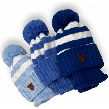 Damiano Chlapecké zimní čepice s nákrčníkem modrá