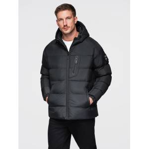 Ombre Clothing Мъжко прошивано затеплено яке с реглан ръкави - черно V4 OM-JAHP-0302 Ombre Clothing Ombre Clothing | Cheren | МЪЖЕ | S